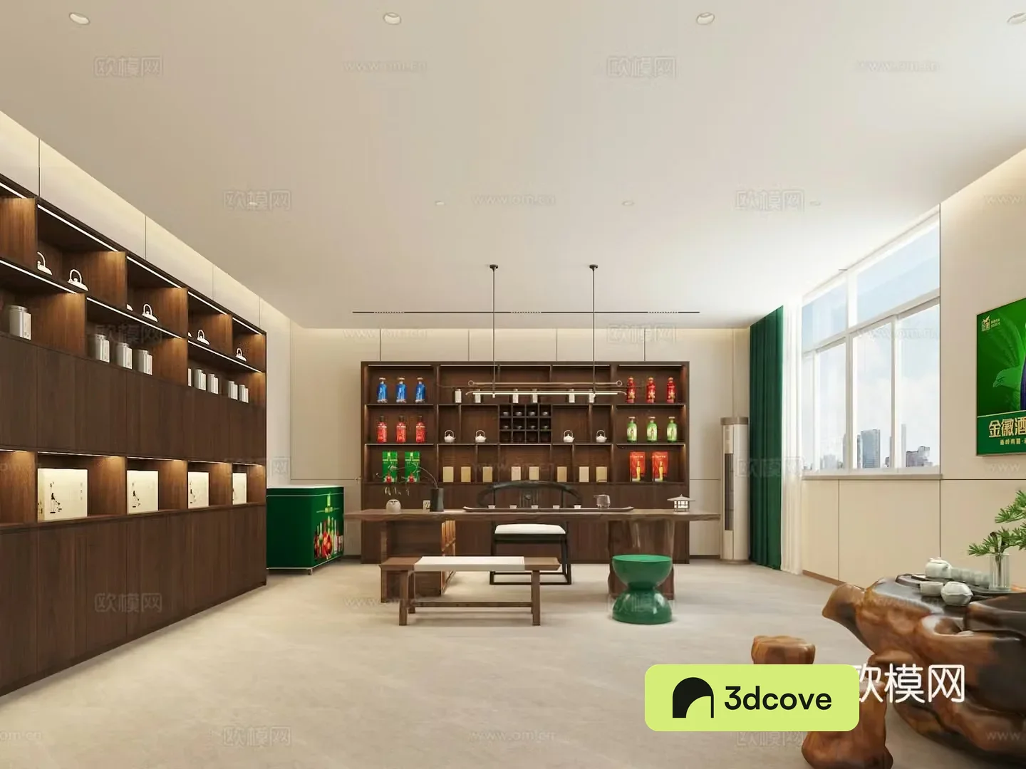 Modern office reception tea room