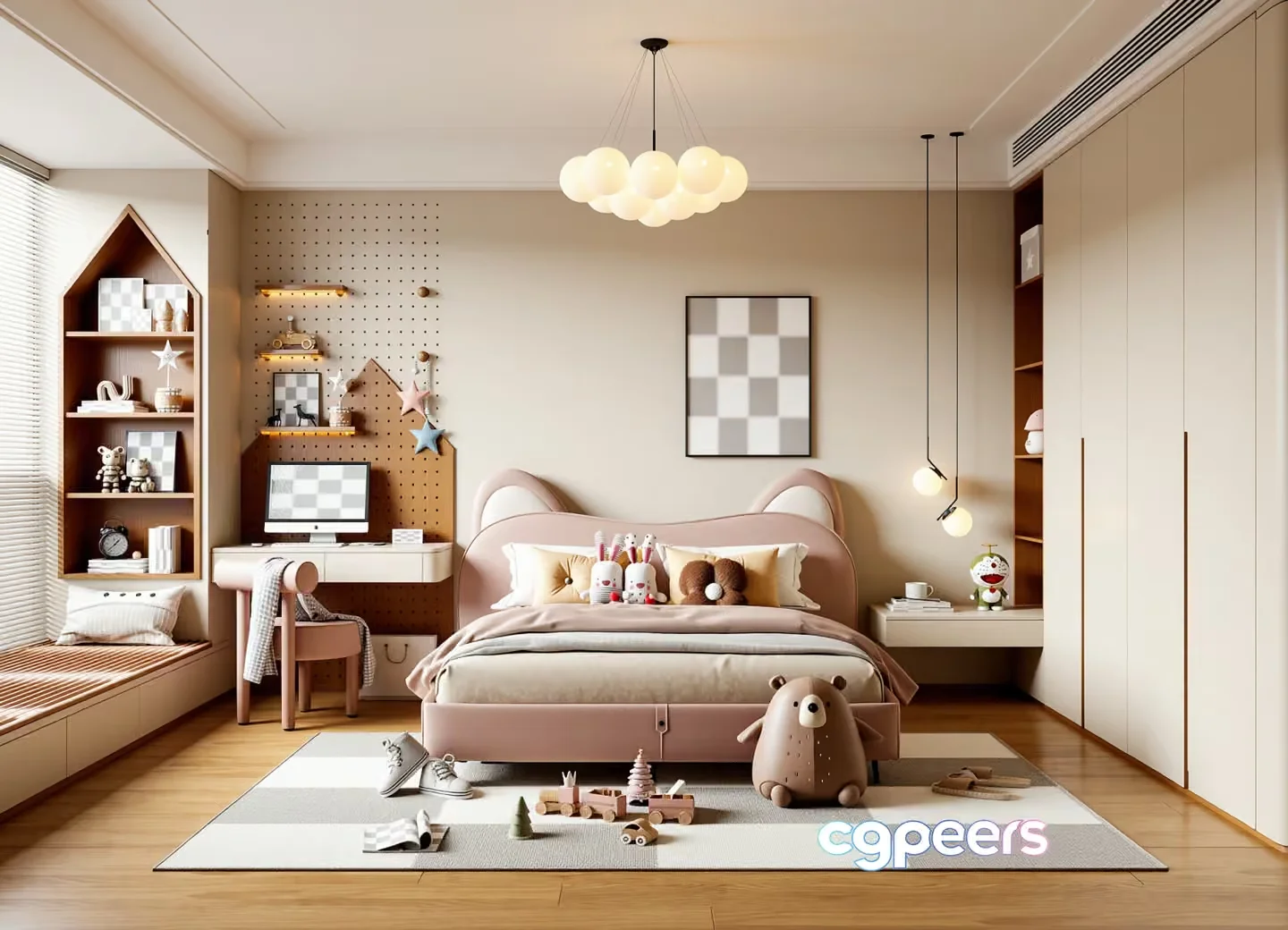 Modern Kid’S Bedroom 3D Model – 6995 – VRAY Render
