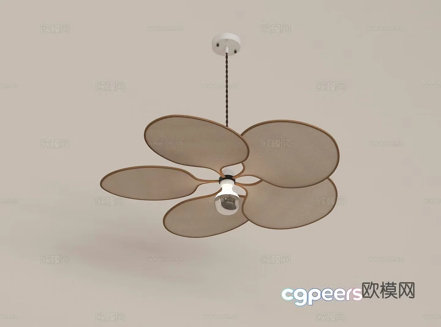 Modern Wasabi Middle-aged Chandelier 3D Model