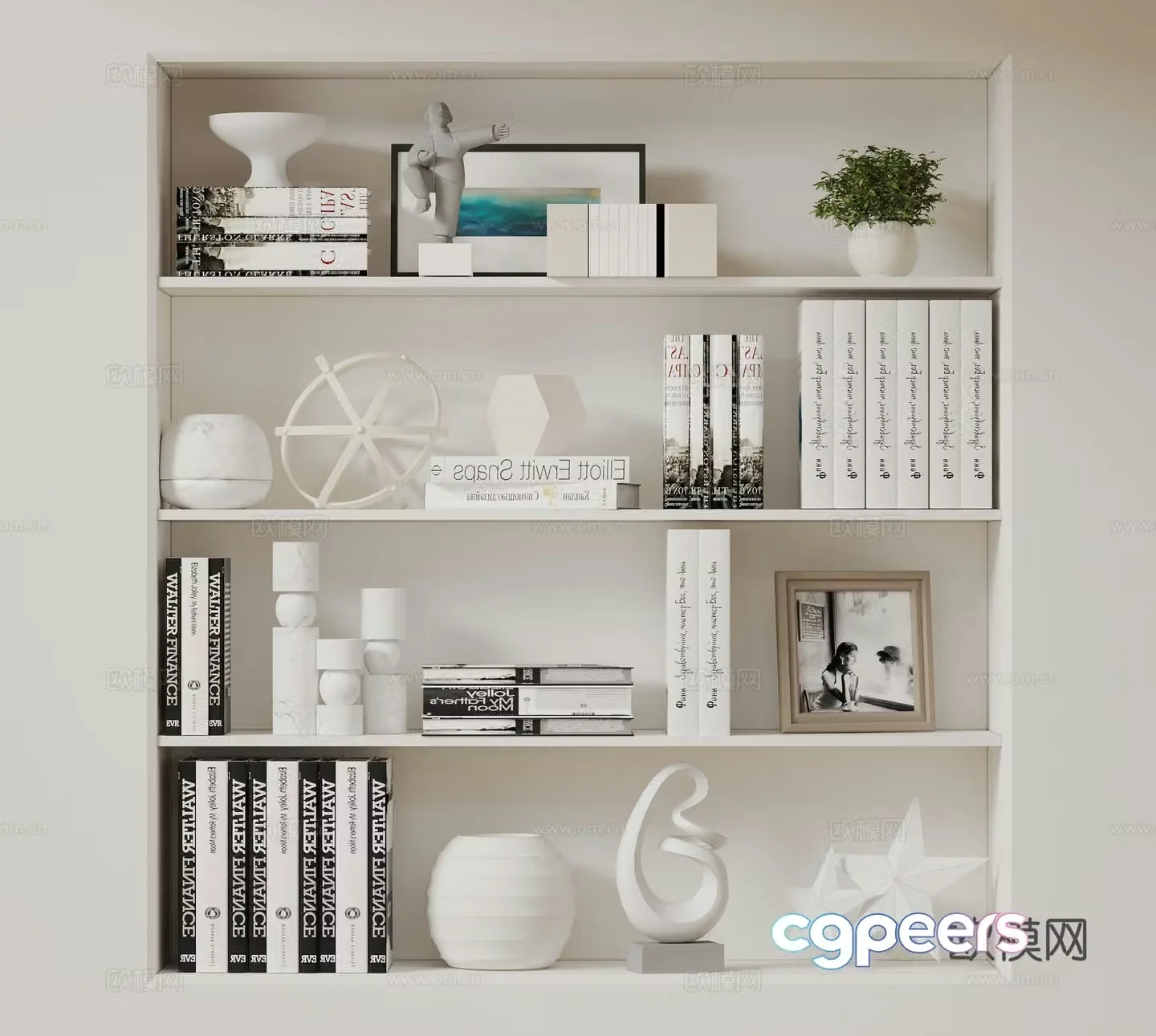 Modern jewelry ornaments Books Books Decoration 3D Model