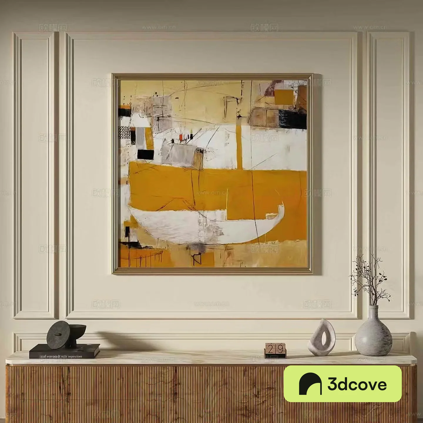 French abstract painting decorative painting