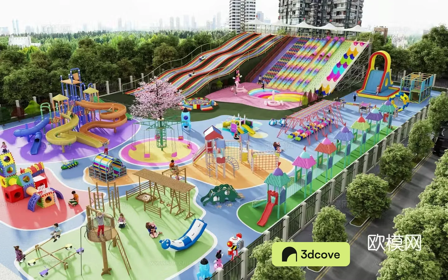Modern children’s unpowered amusement park