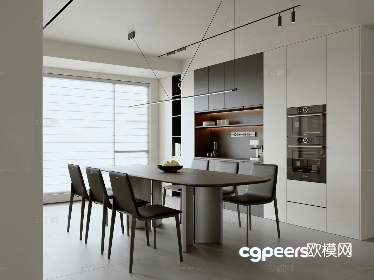 Modern restaurant 3d model