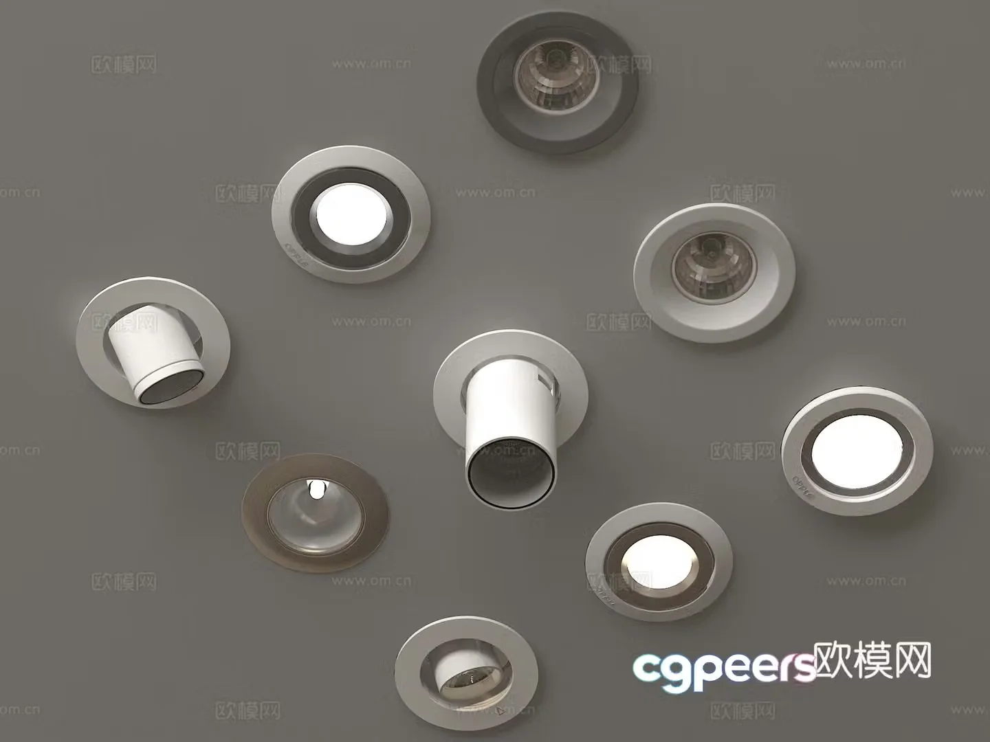 Downlight spotlight bull eye lamp 3d model