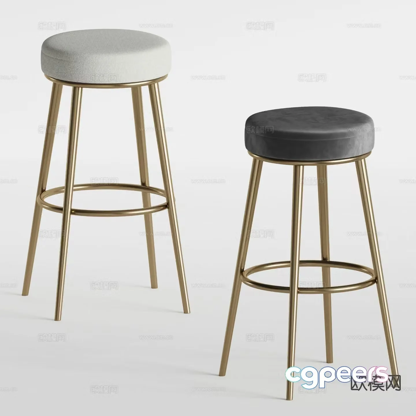 Modern bar stool bar stool high stool 3d model