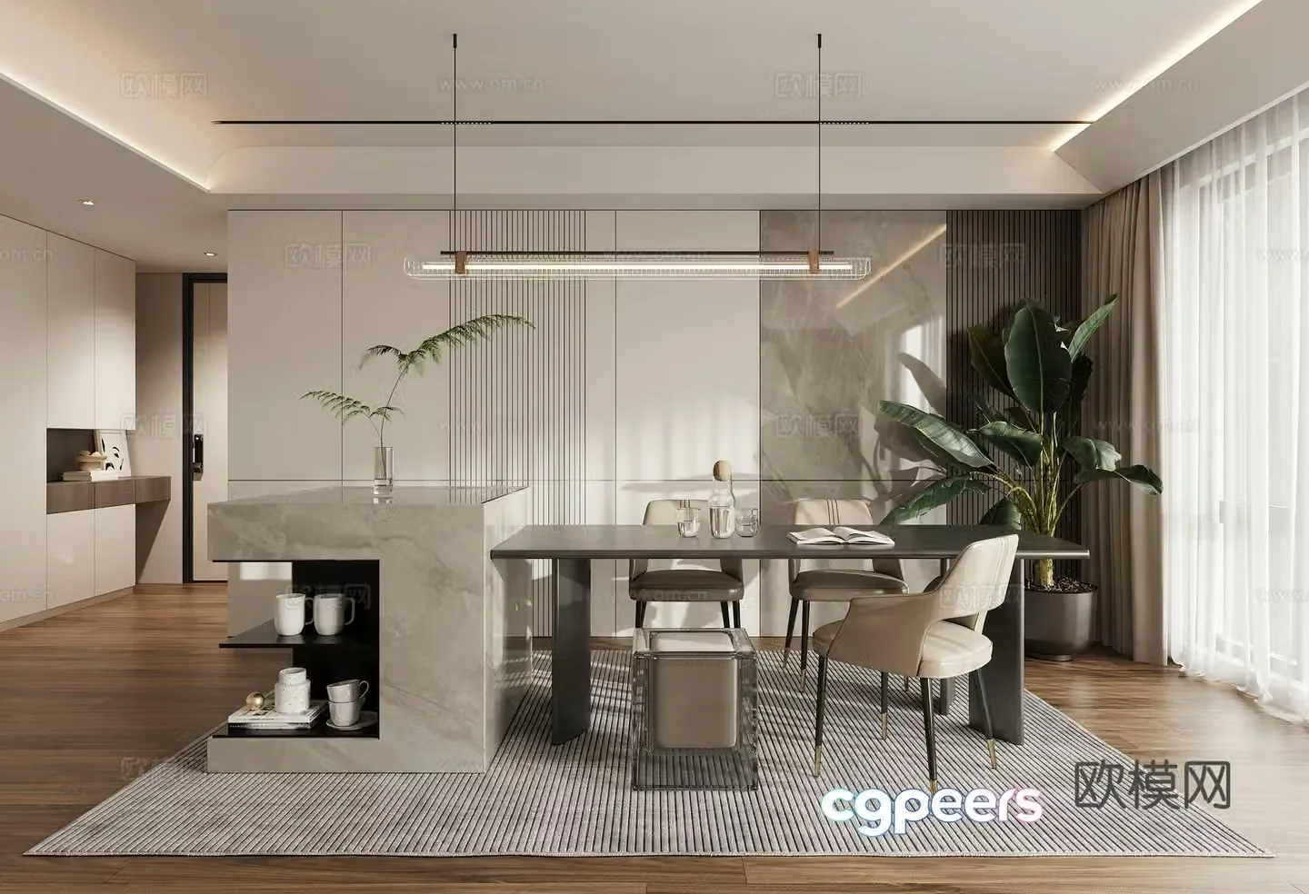 Modern Nakajima Restaurant 3D Model