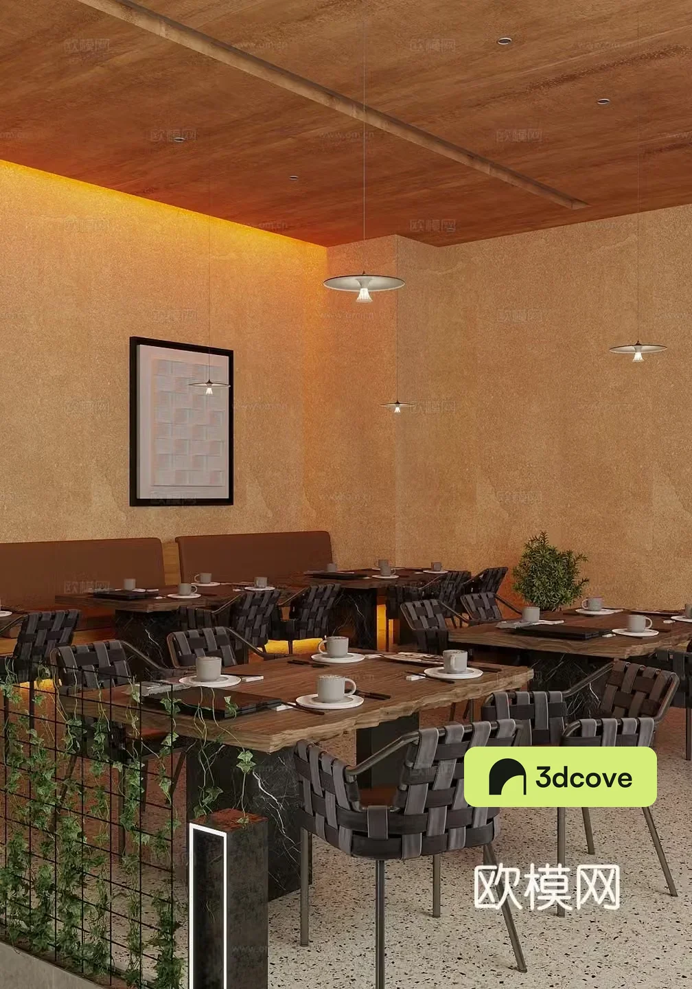 Industrial style western restaurant