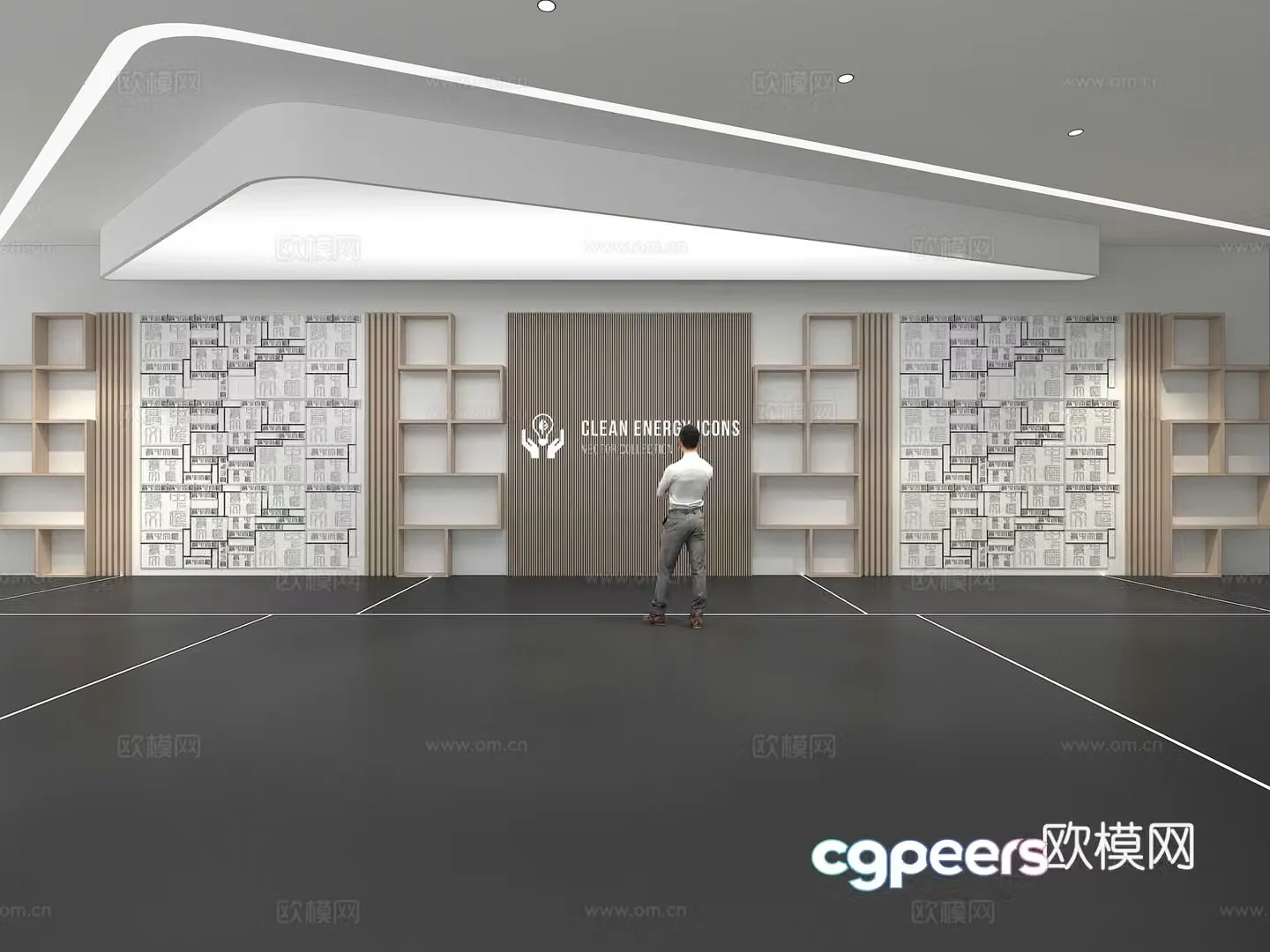 Cultural wall Classroom Cultural wall Education Theme wall Exhibition hall Campus culture Corridor 3D model