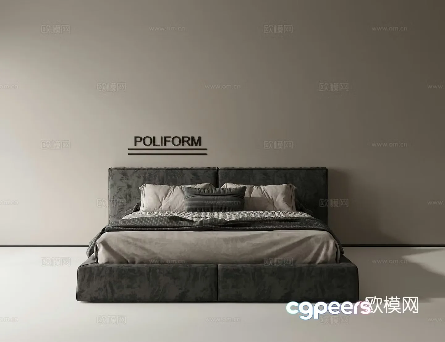 Double bed 3d model