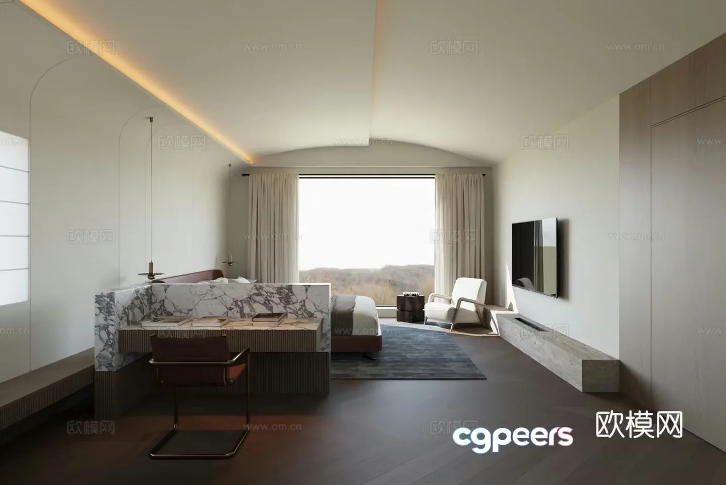 Italian bedroom master bedroom 3d model