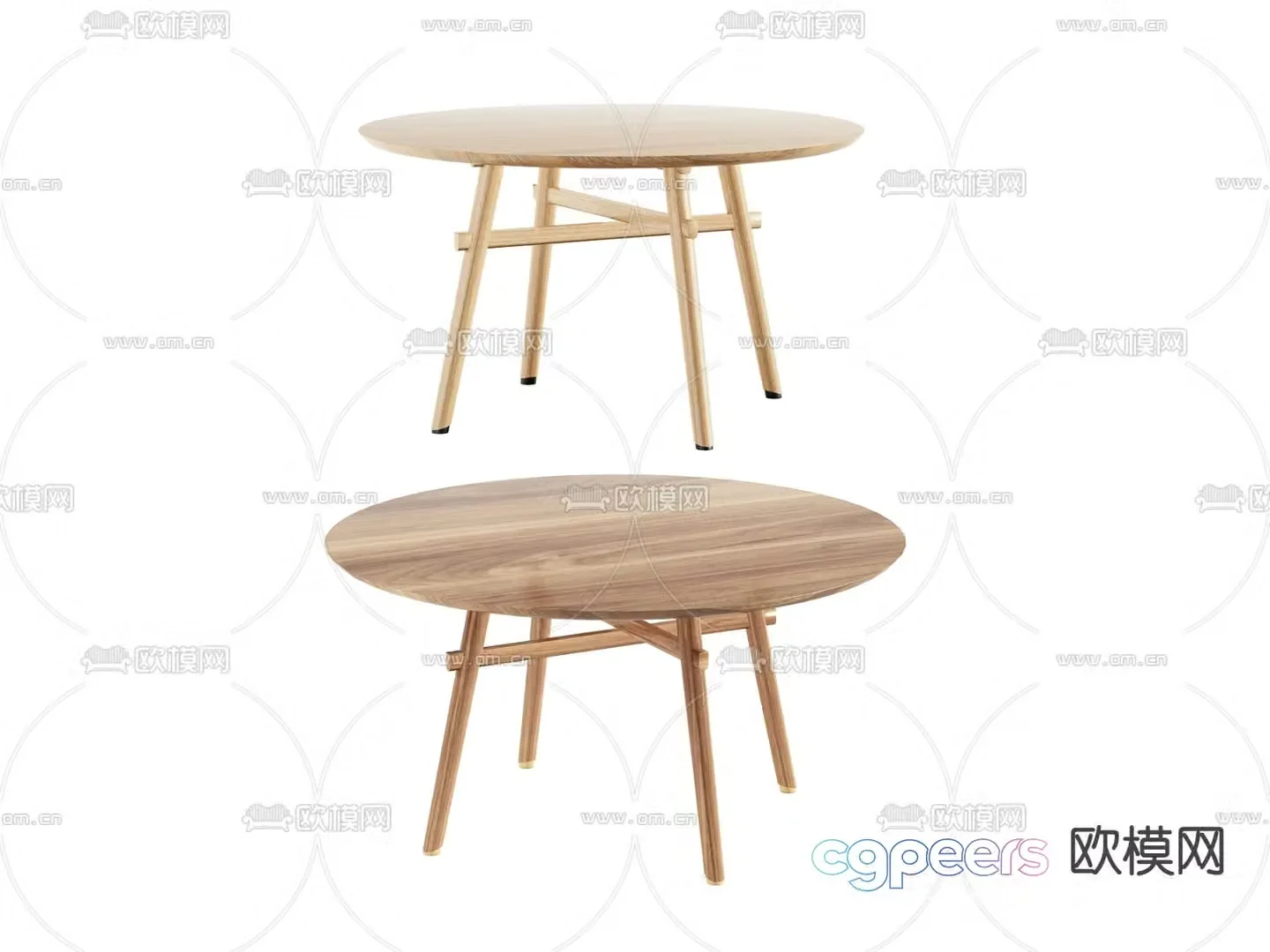 3d model of round dining table