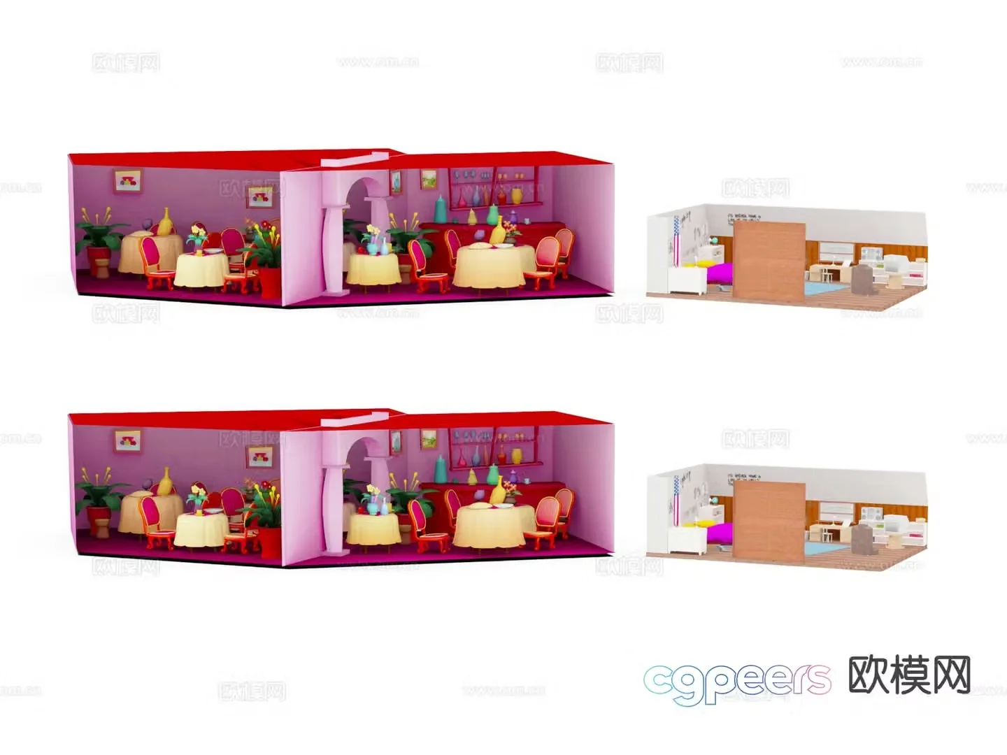 Furnishings toys beautiful 3d model