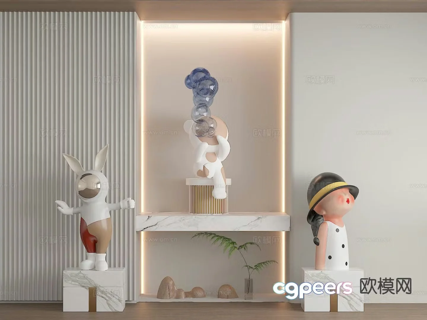 Doll trendy toy national trendy doll 3d model