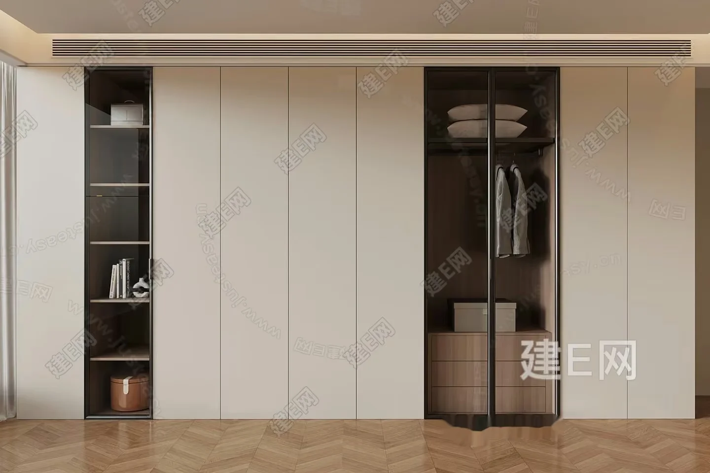 Modern Sliding Doors 3D Model – 12402 – VRAY Render