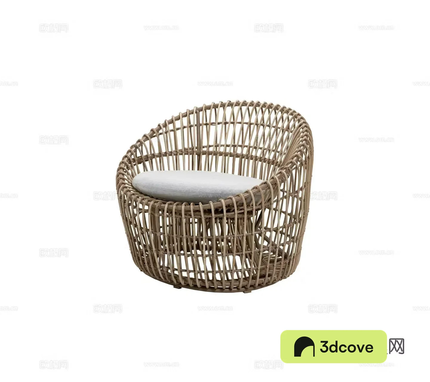 Modern outdoor courtyard garden terrace furniture single chair rattan chair bamboo weaving chair combination