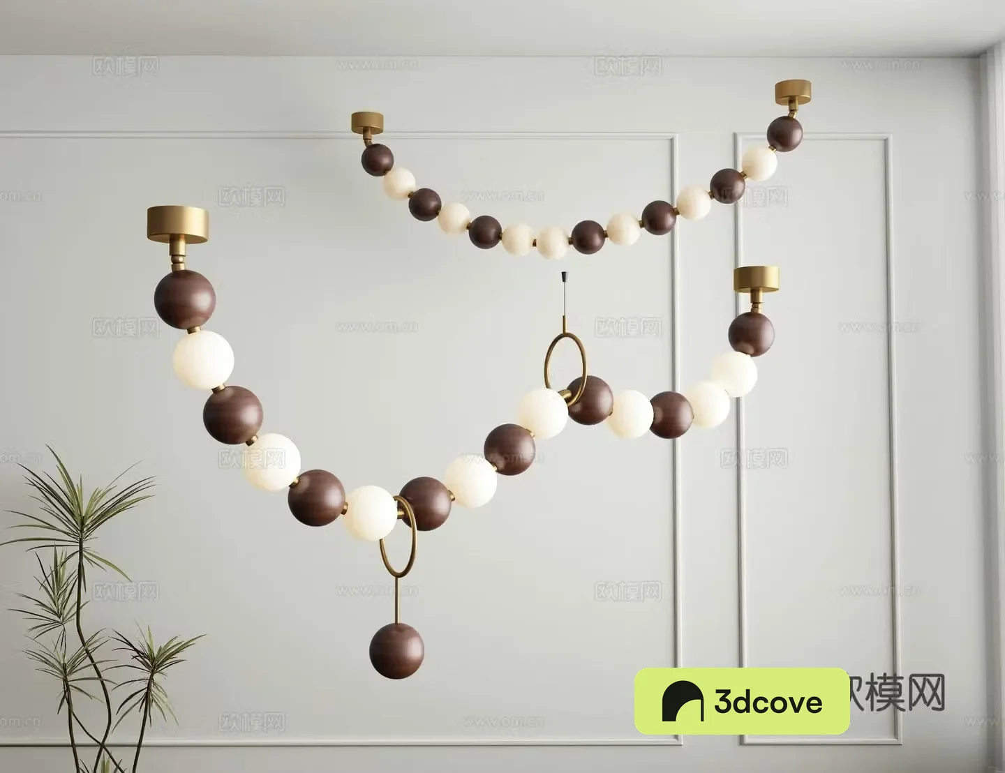Modern beaded chandelier