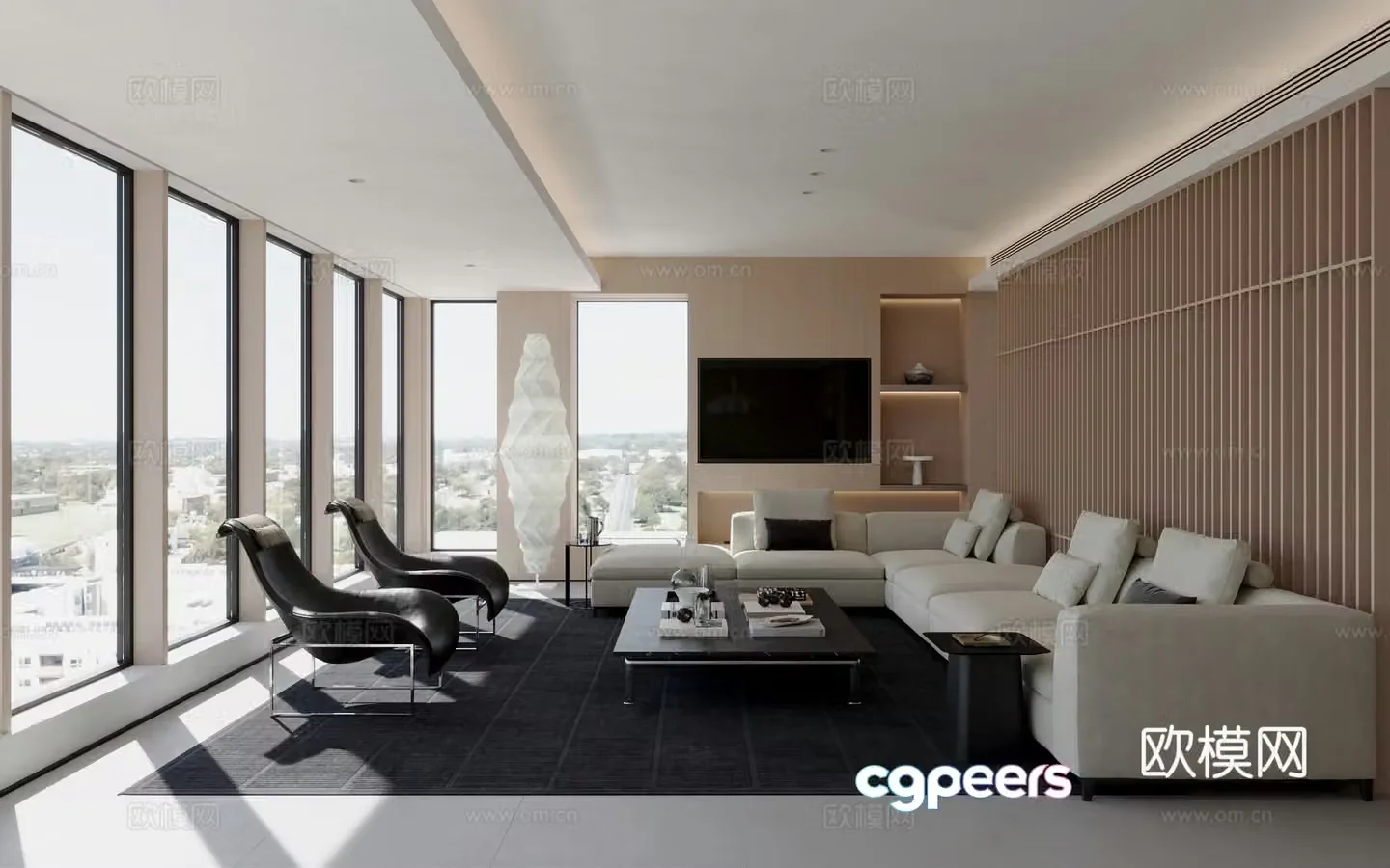 Modern Italian living room 3d model
