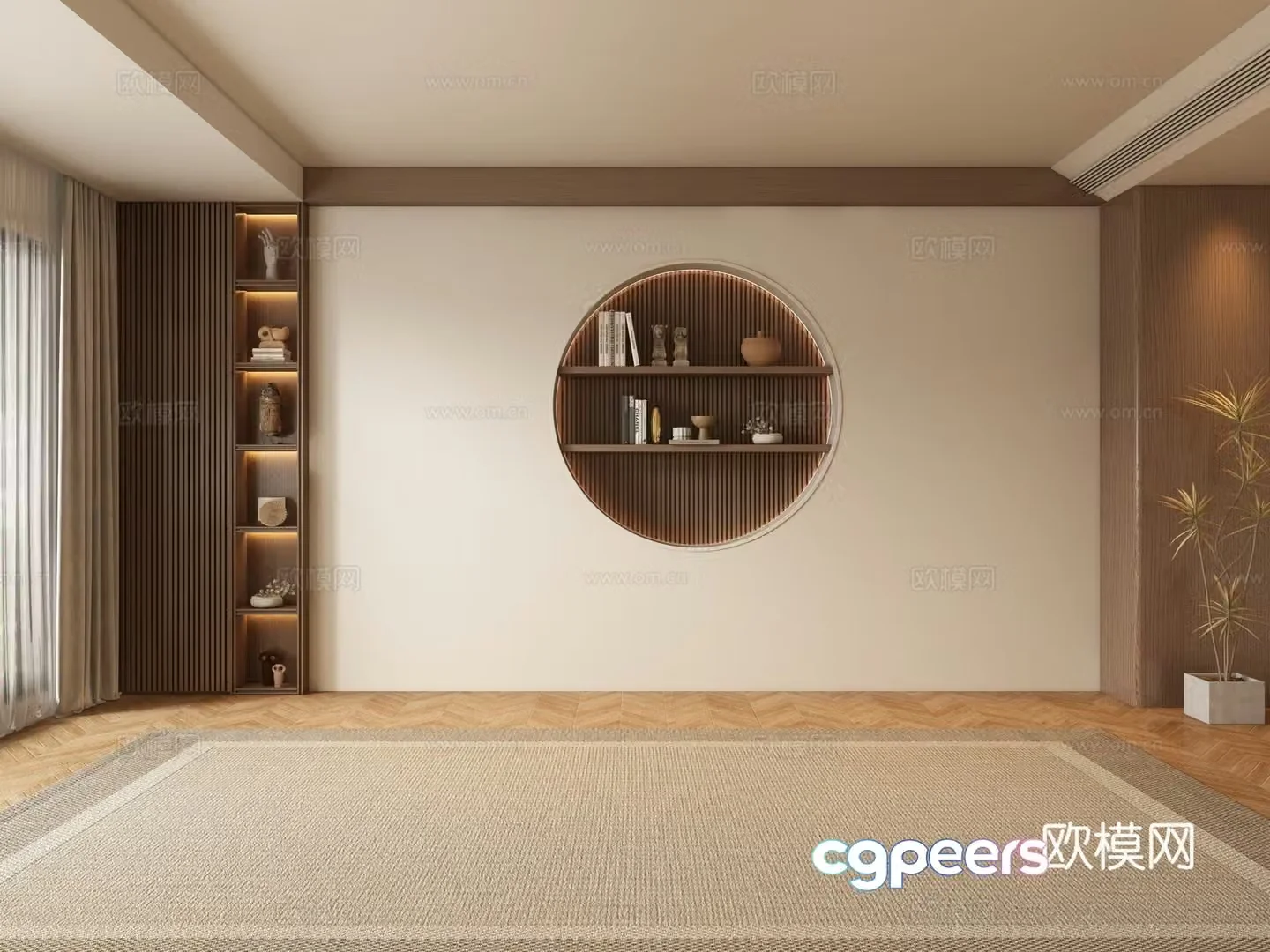 Medieval style sofa background wall 3d model