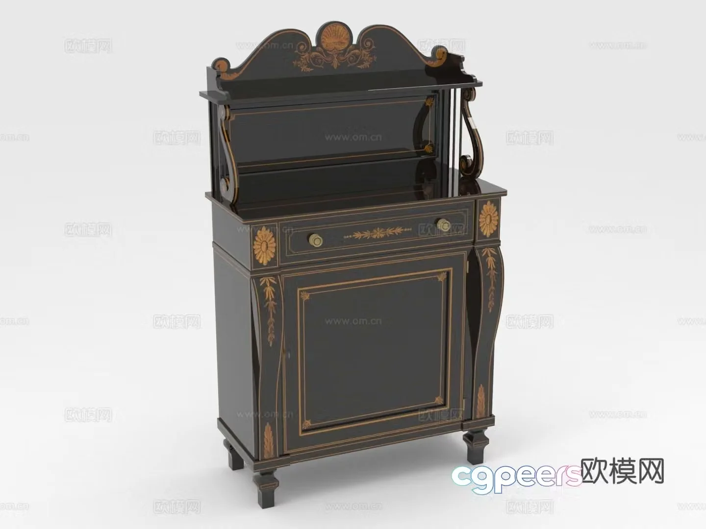 Wooden cabinets storage cabinets chest of drawers display cabinets cabinets 3d model