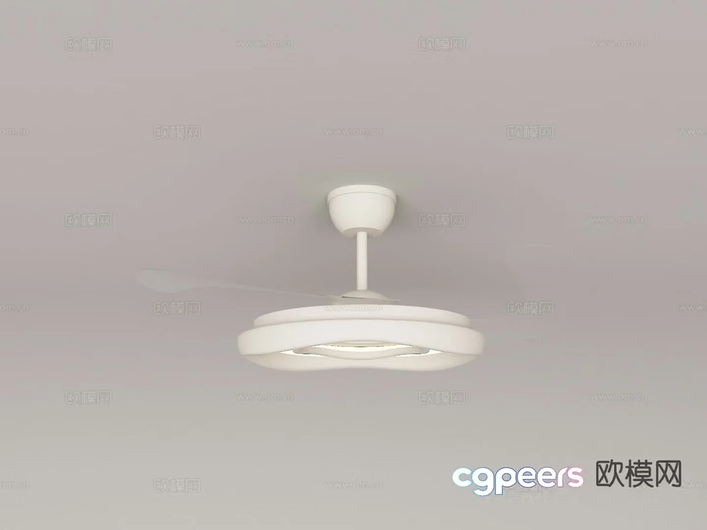 Cream style chandelier 3d model
