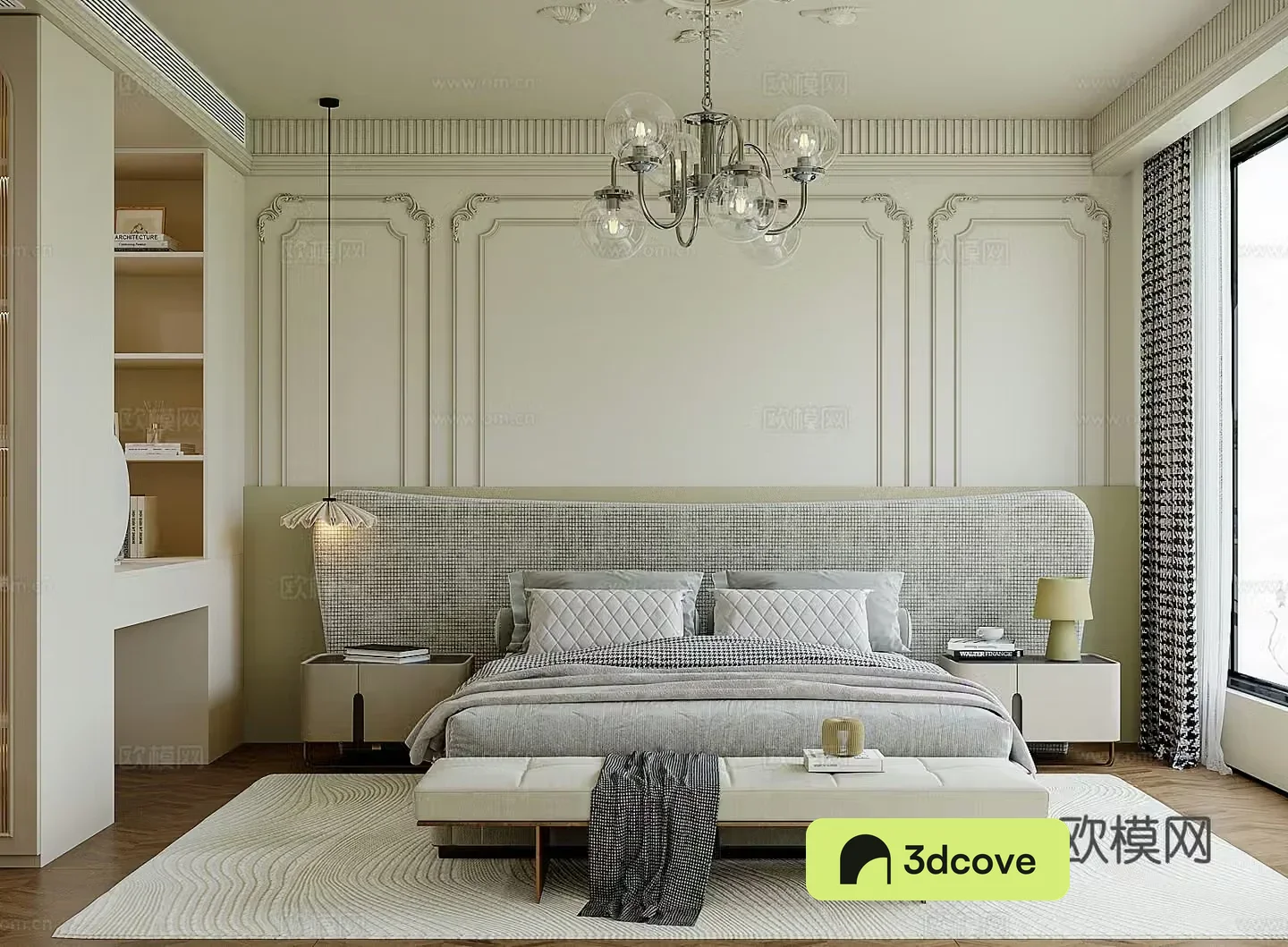 Modern French bedroom