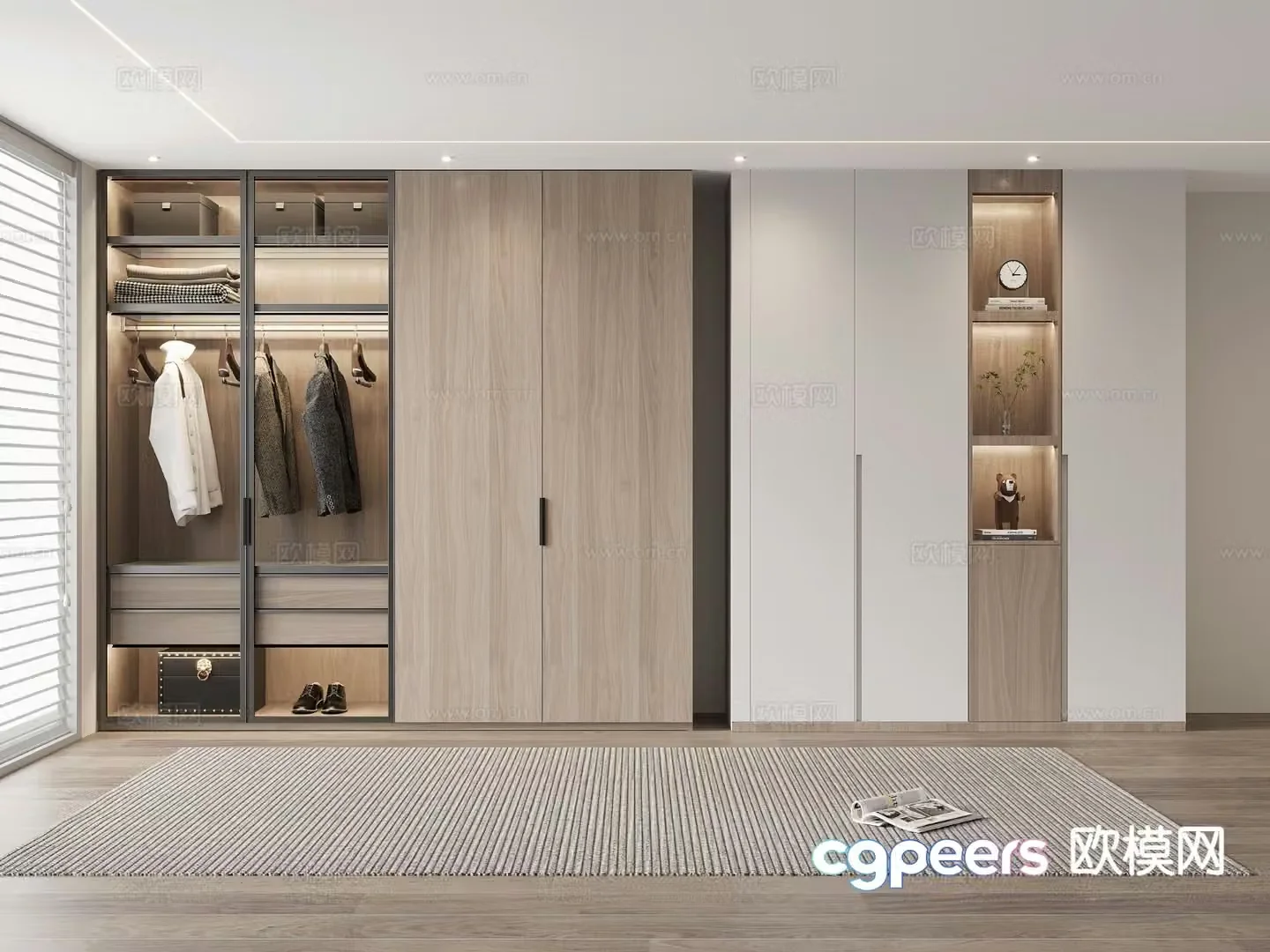 modern wardrobe wardrobe 3d model
