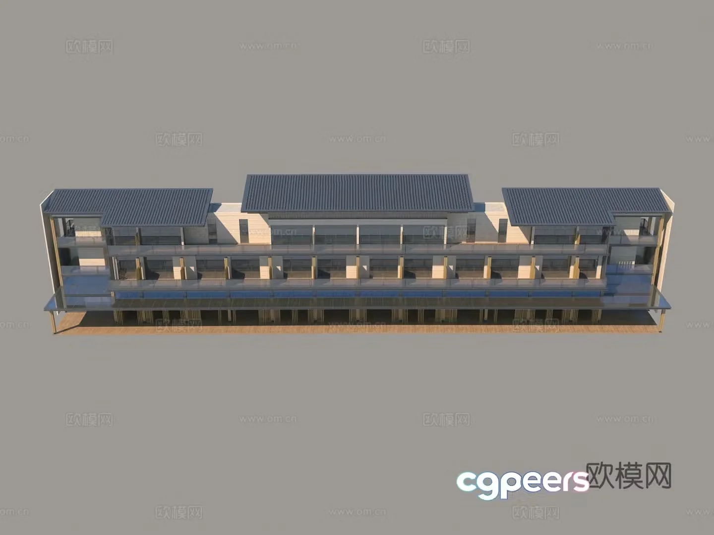 Modern B&B 3D Model