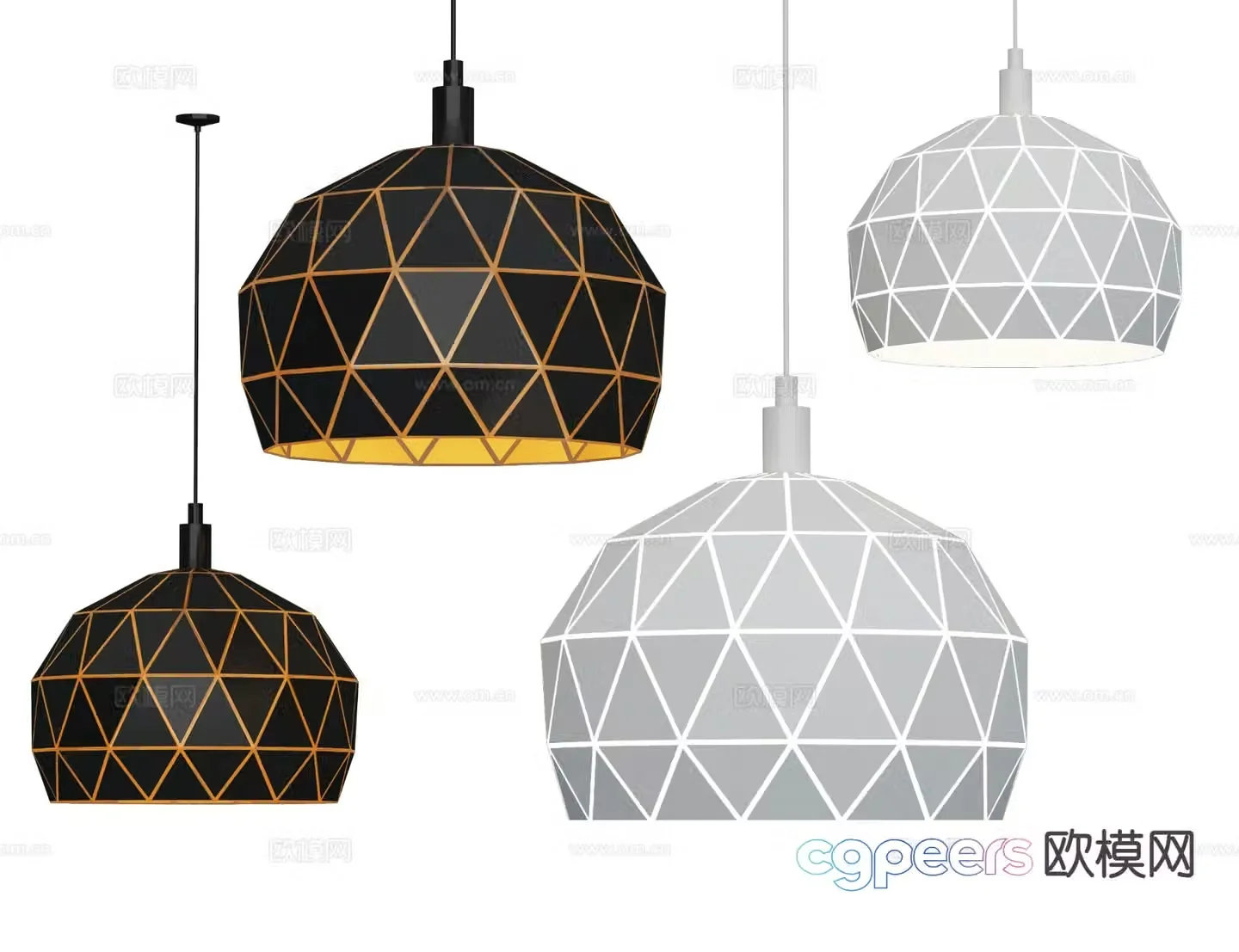 Modern dining room chandelier 3d model