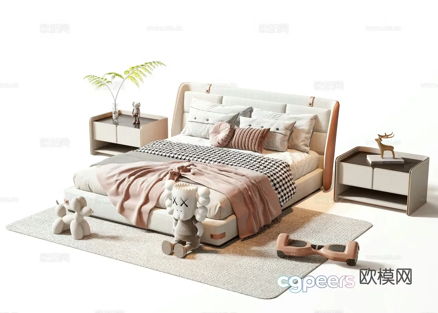 Modern children’s bed 3d model