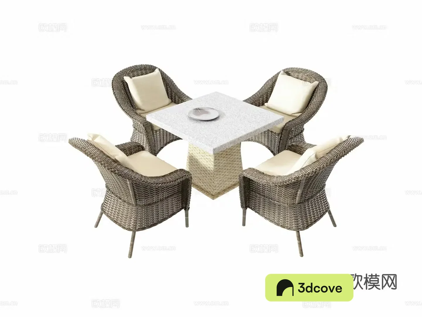 Modern outdoor rattan leisure chair combination