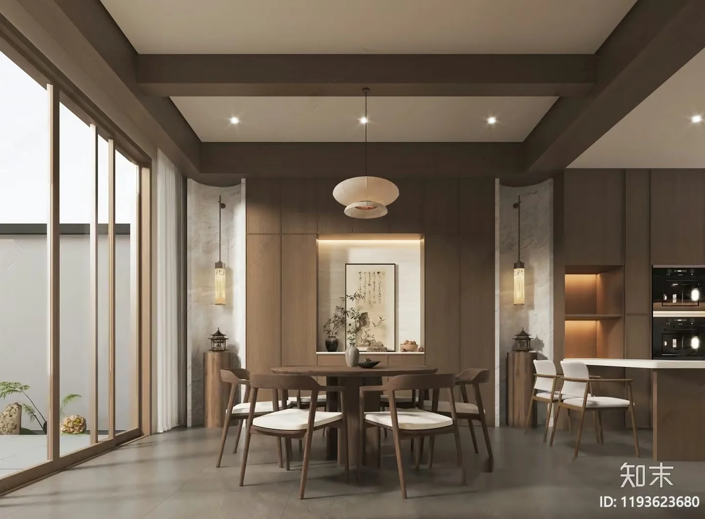 Modern Dining Room 3D Model – 16539 – VRAY Render