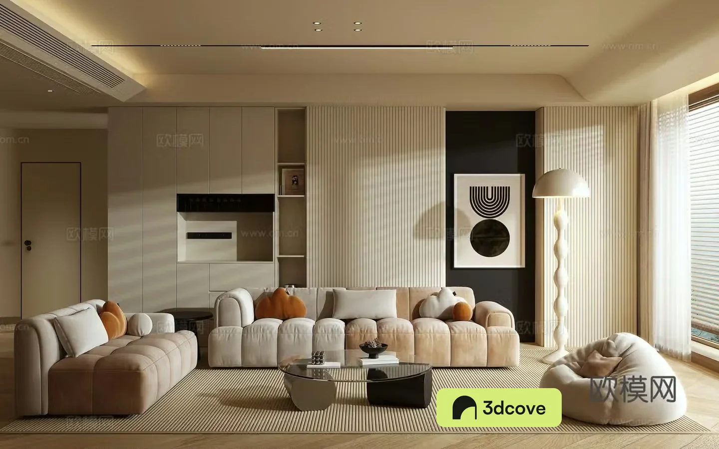 Creamy living room