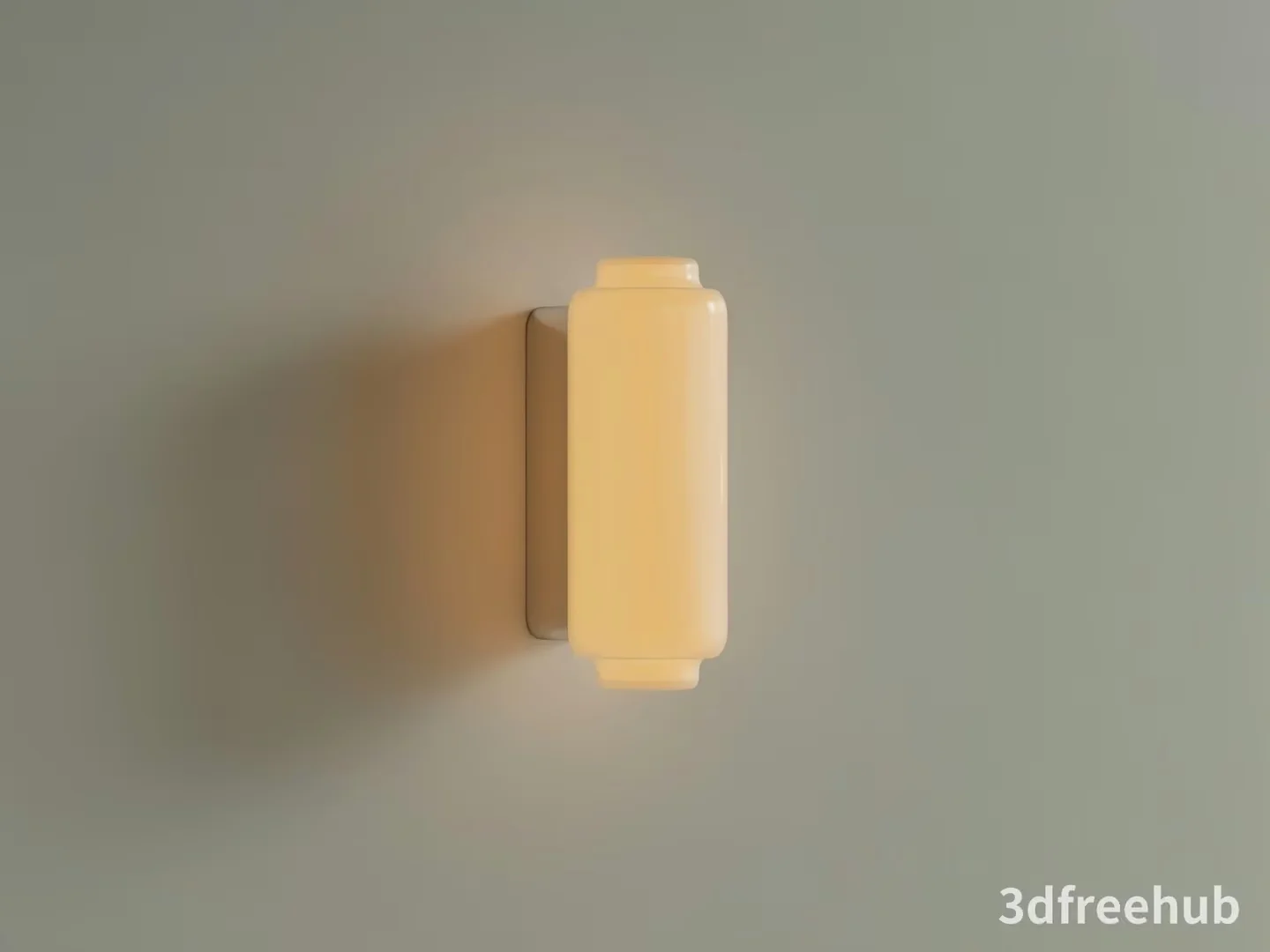 A Light Fixture With A Beige Glass Shade 3D Model – 21957 – VRAY Render