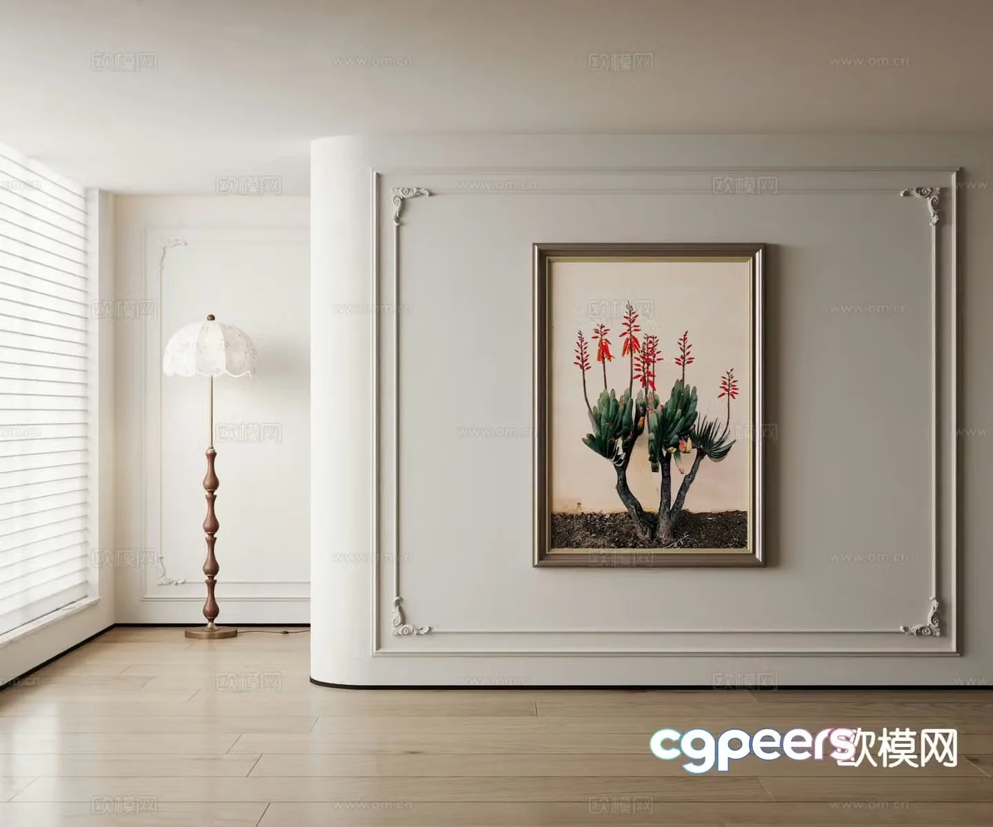 American art painting texture painting decorative painting 3d model