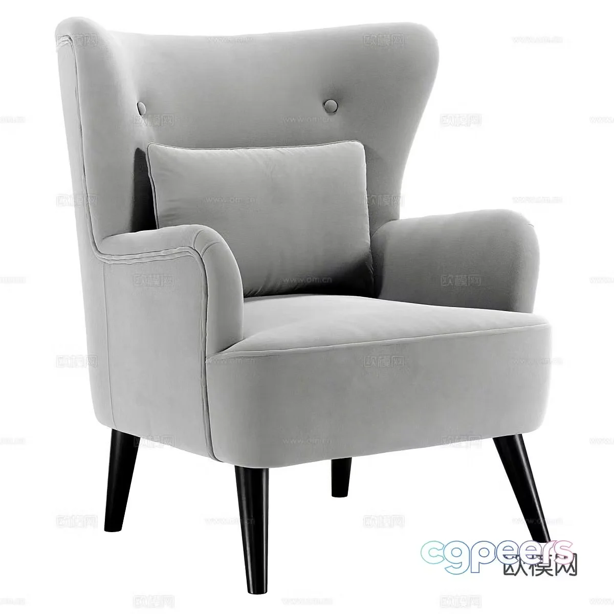 Single sofa armrest sofa 3d model