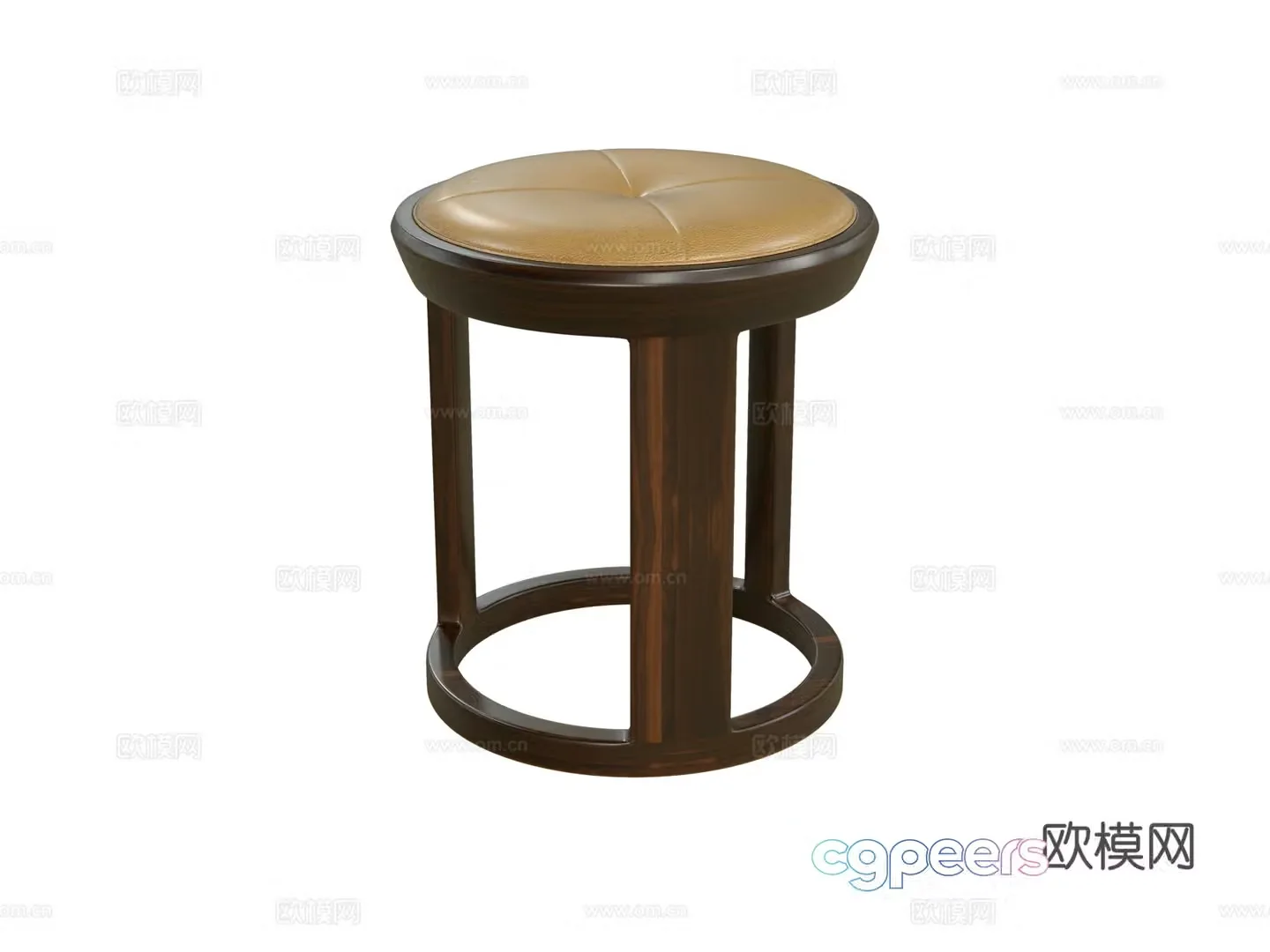 New Chinese style makeup stool 3D model