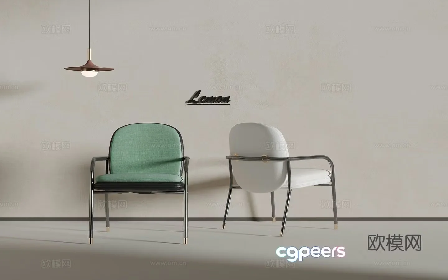 Modern single chair 3d model