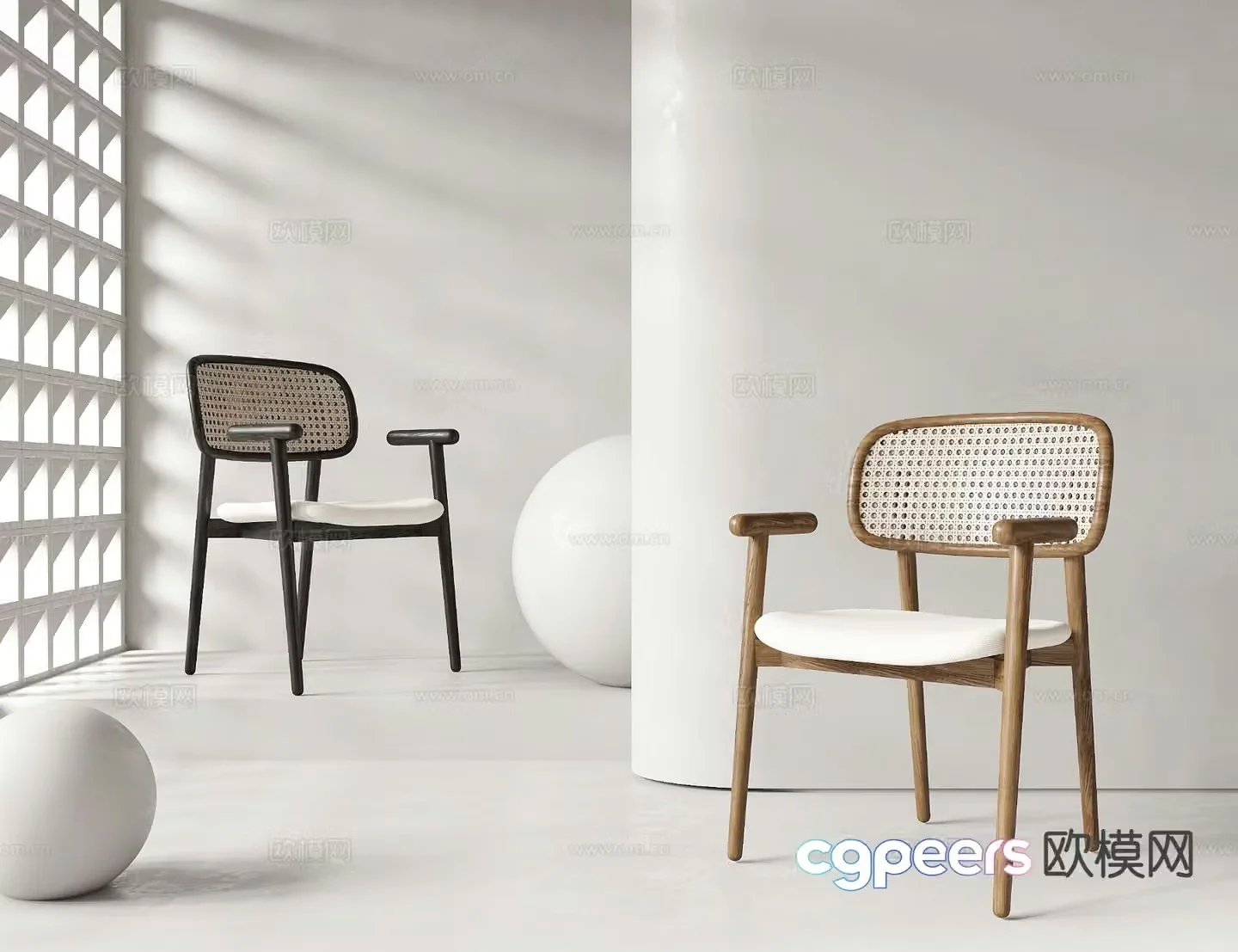 Medieval style chair dining chair 3d model