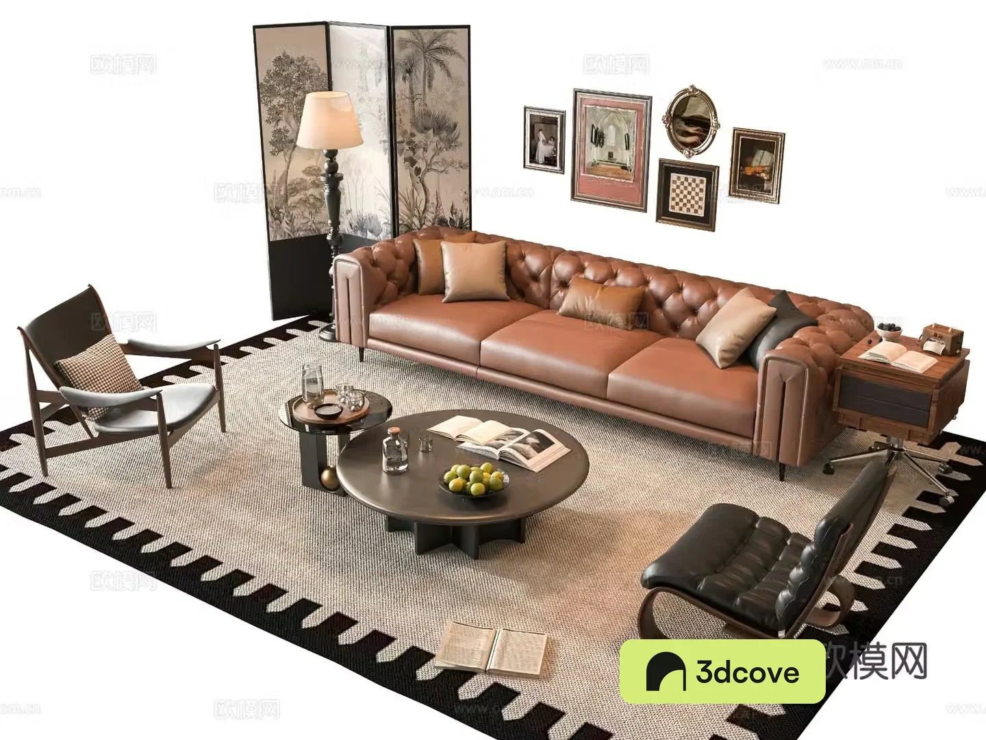 French sofa combination sofa coffee table