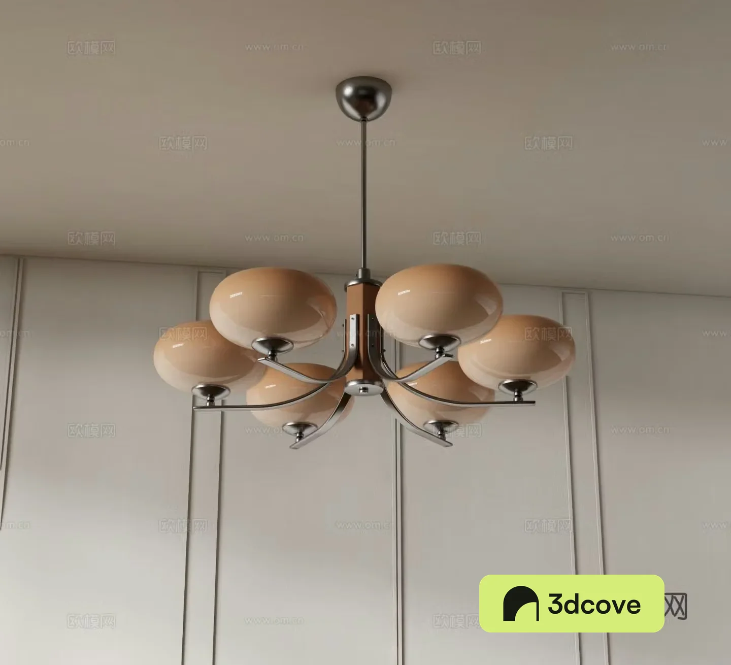 Neoclassical chandelier multi-head chandelier