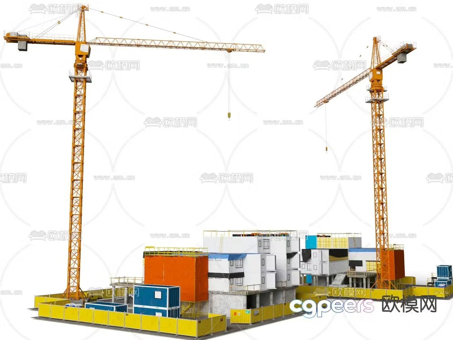 Construction site under construction 3d model of construction site