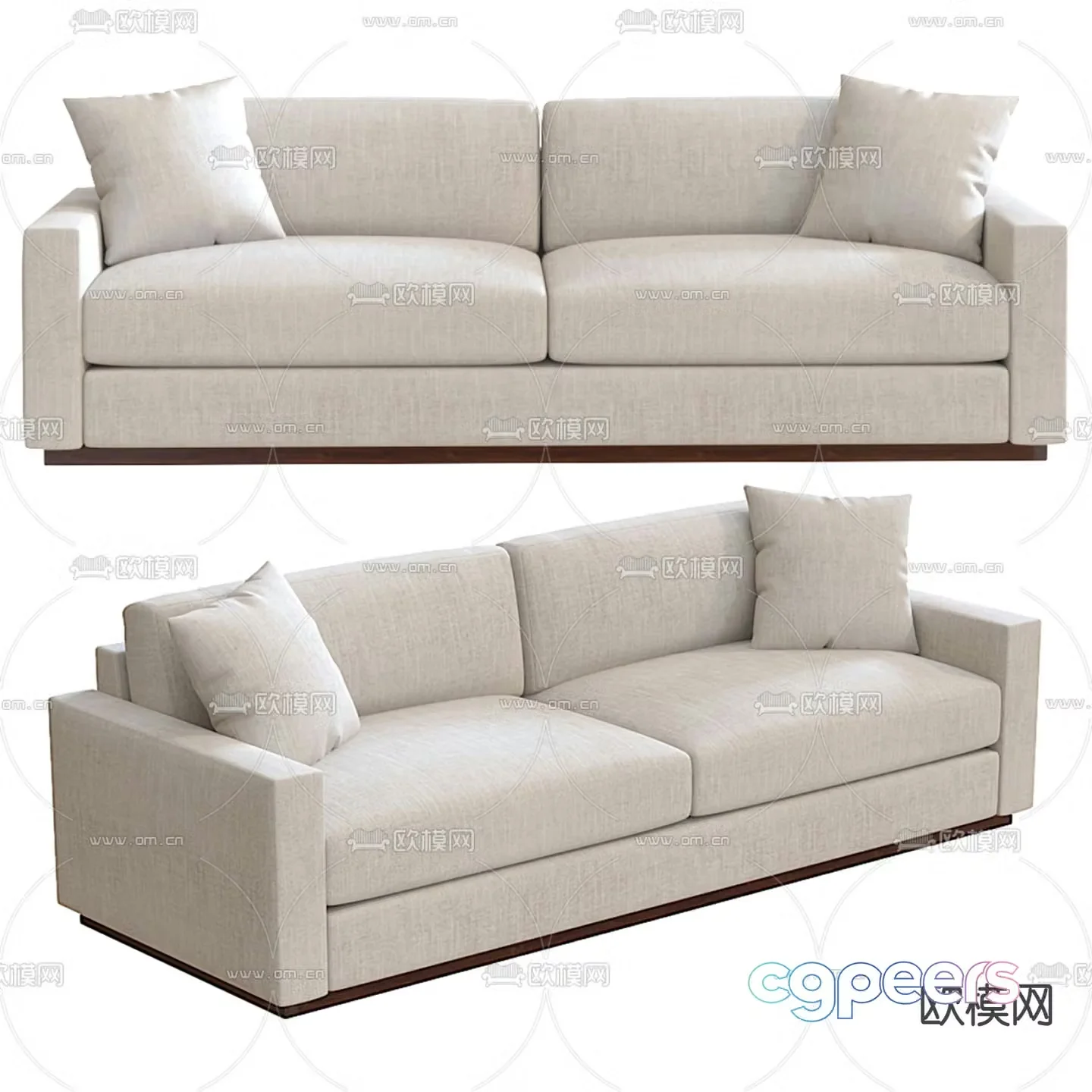 Double sofa 3d model