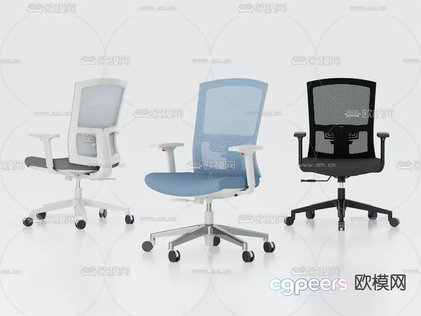 Office chair staff chair 3d model