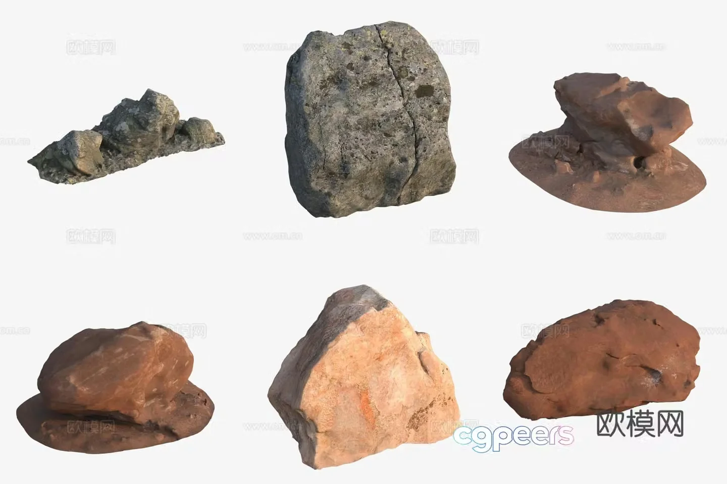 Big rocks by the sea 3d model