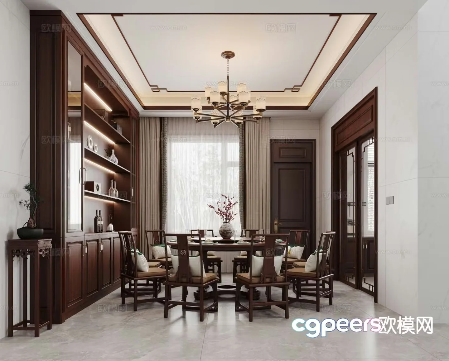 New Chinese restaurant 3d model