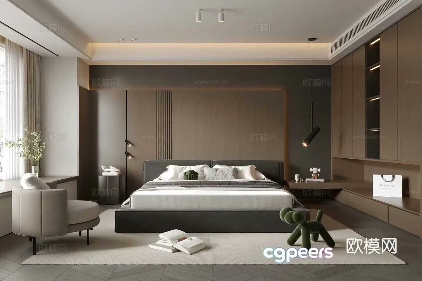 Modern Italian bedroom 3d model