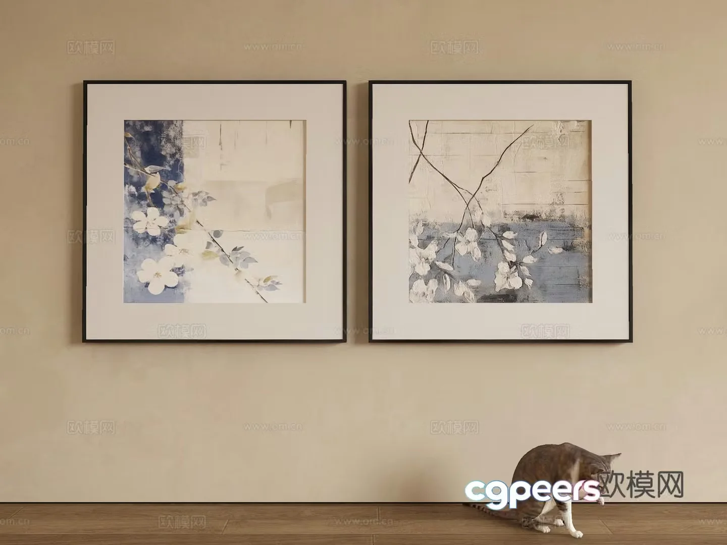 Modern decorative painting 3d model