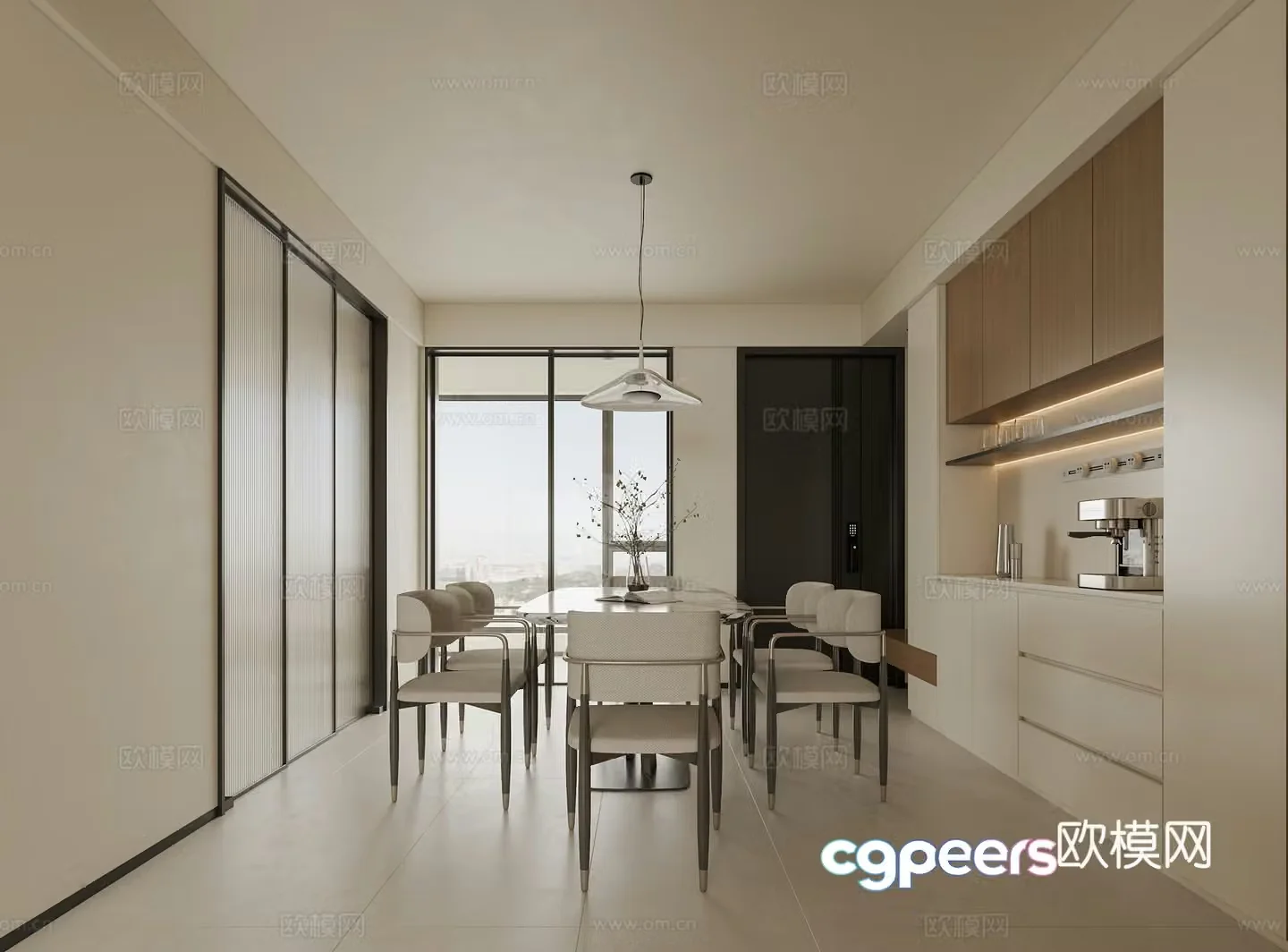 Modern restaurant 3d model