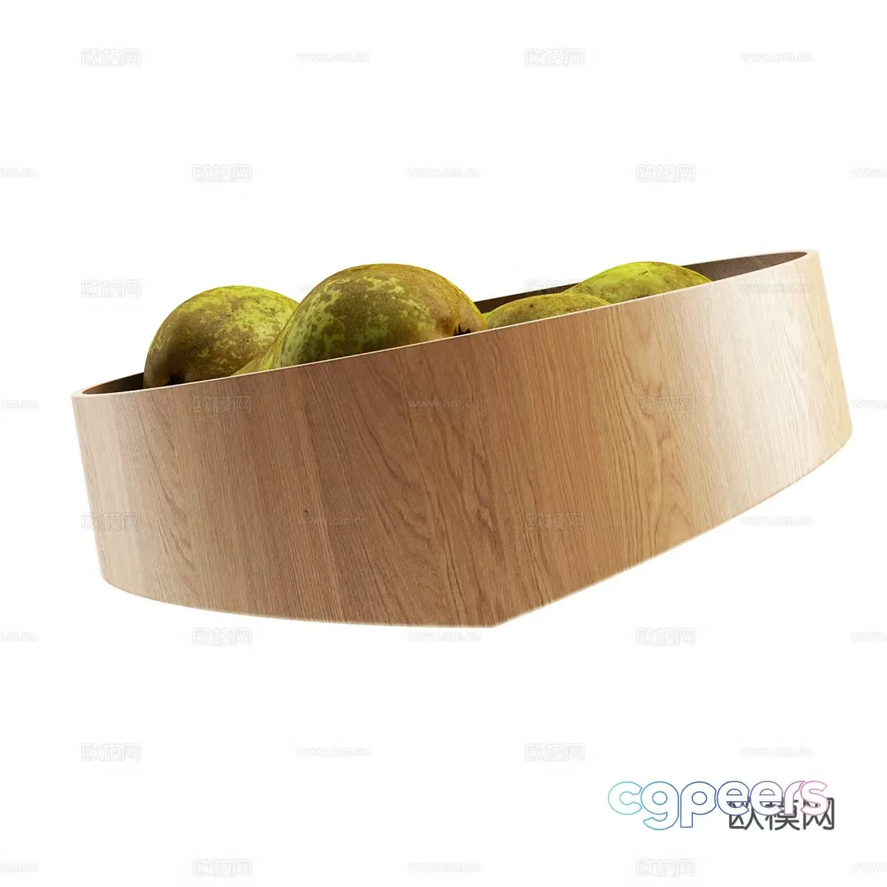 Tecta modern decorations ornament ornament wooden bowl Nordic bowls log 3d model
