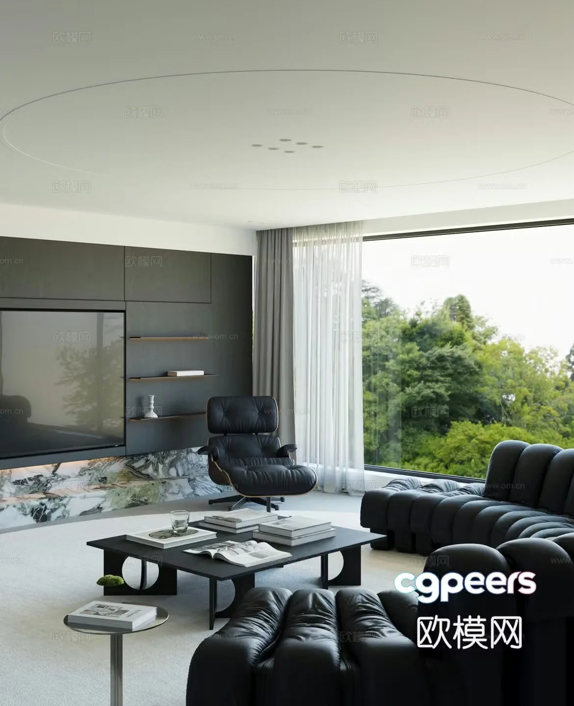 Modern living room 3d model